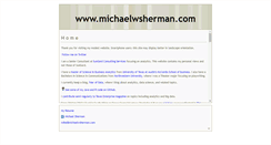 Desktop Screenshot of michaelwsherman.com